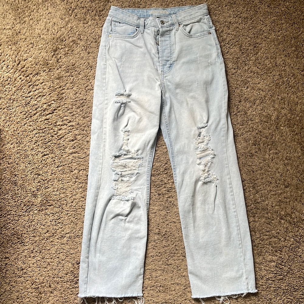 Wild Fable Women’s Stretch High Rise Straight Distressed Jeans Size 6